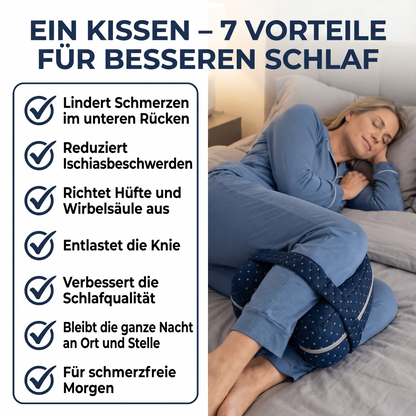 Kniekissen zur optimalen Ausrichtung | Lindert Hüft-, Rücken- und Ischiasbeschwerden